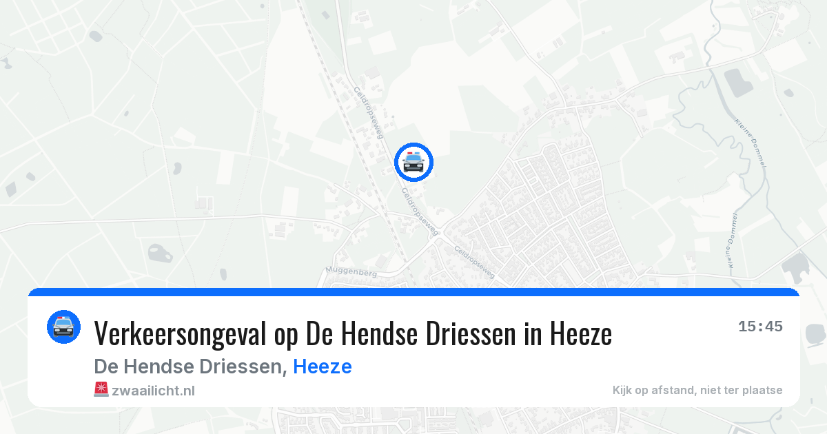 Verkeersongeval op De Hendse Driessen in Heeze — 20 mrt 2026