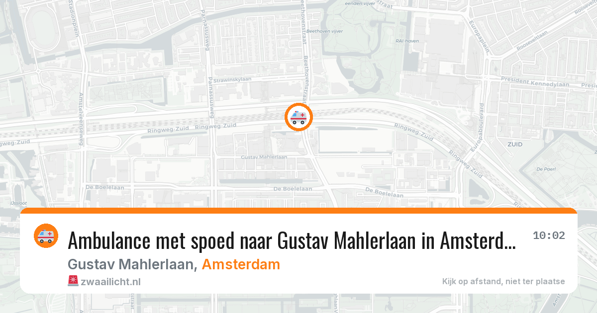 Ambulance met spoed naar Gustav Mahlerlaan in Amsterdam — 9 jun 2026