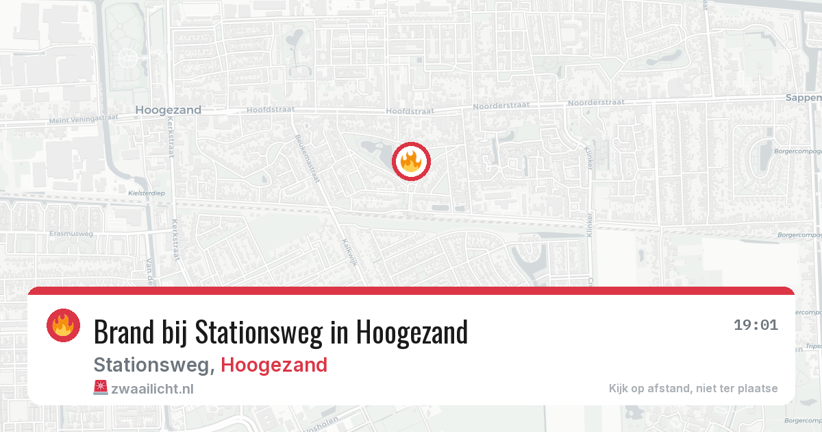 Brand bij Stationsweg in Hoogezand — 24 mrt 2026