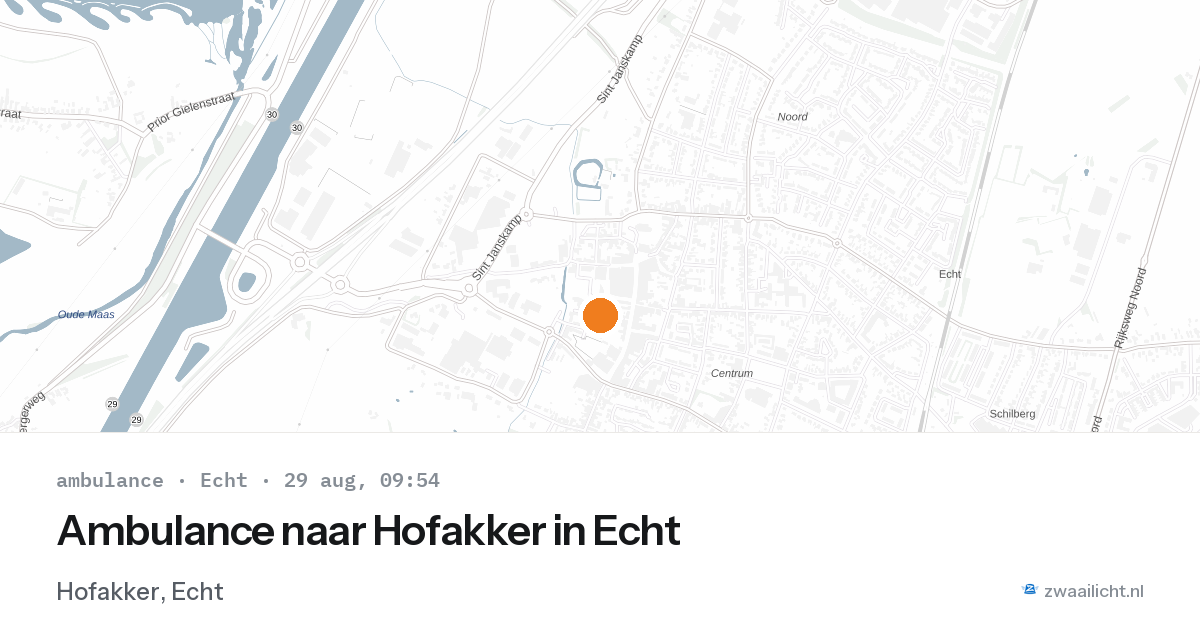 Ambulance naar Hofakker in Echt — 29 aug 2026