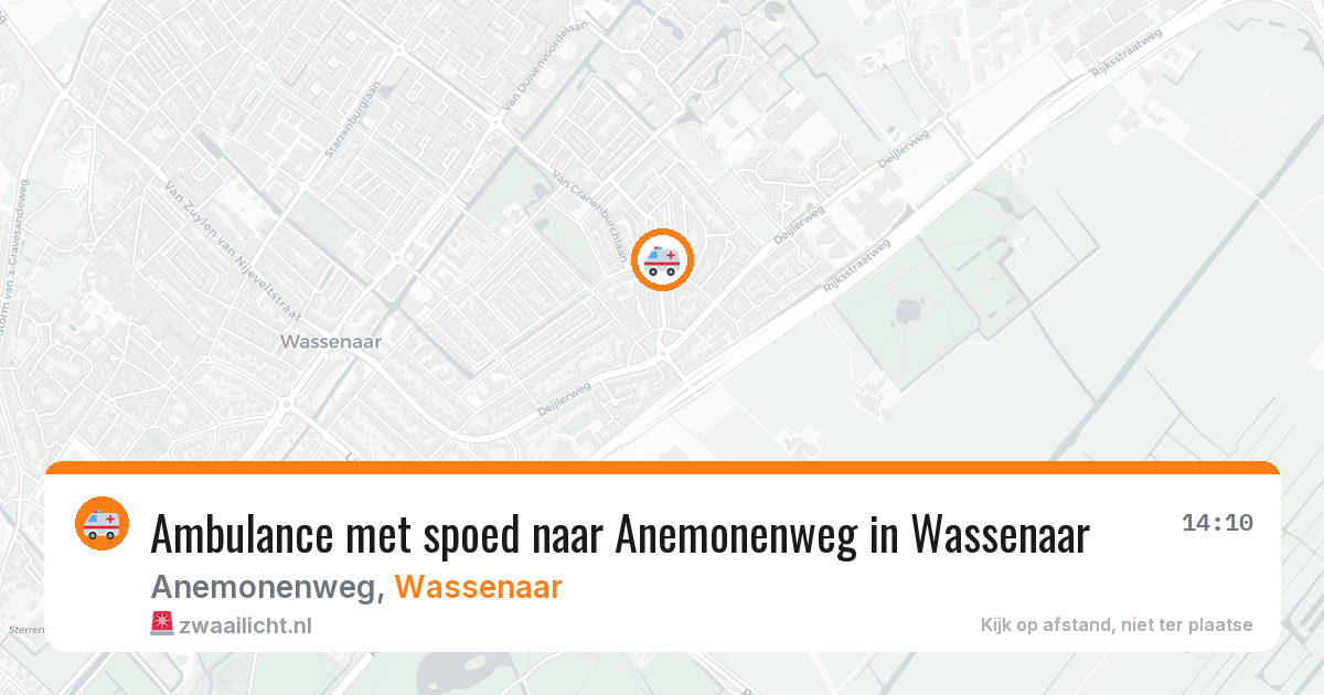 Ambulance met spoed naar Anemonenweg in Wassenaar — 5 jul 2026