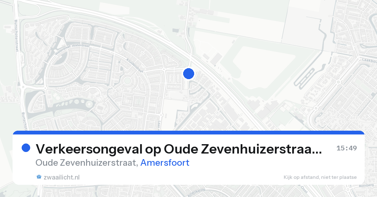 Verkeersongeval op Oude Zevenhuizerstraat in Amersfoort — 25 aug 2026