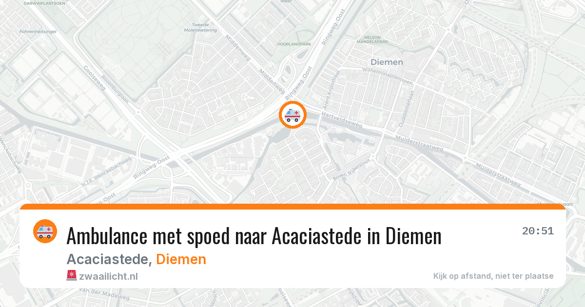 Ambulance met spoed naar Acaciastede in Diemen — 13 jun 2026