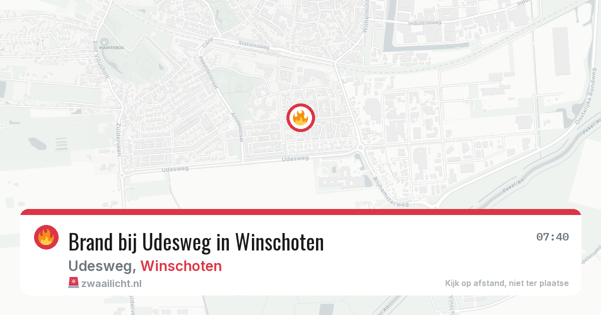 Brand bij Udesweg in Winschoten — 20 jun 2026