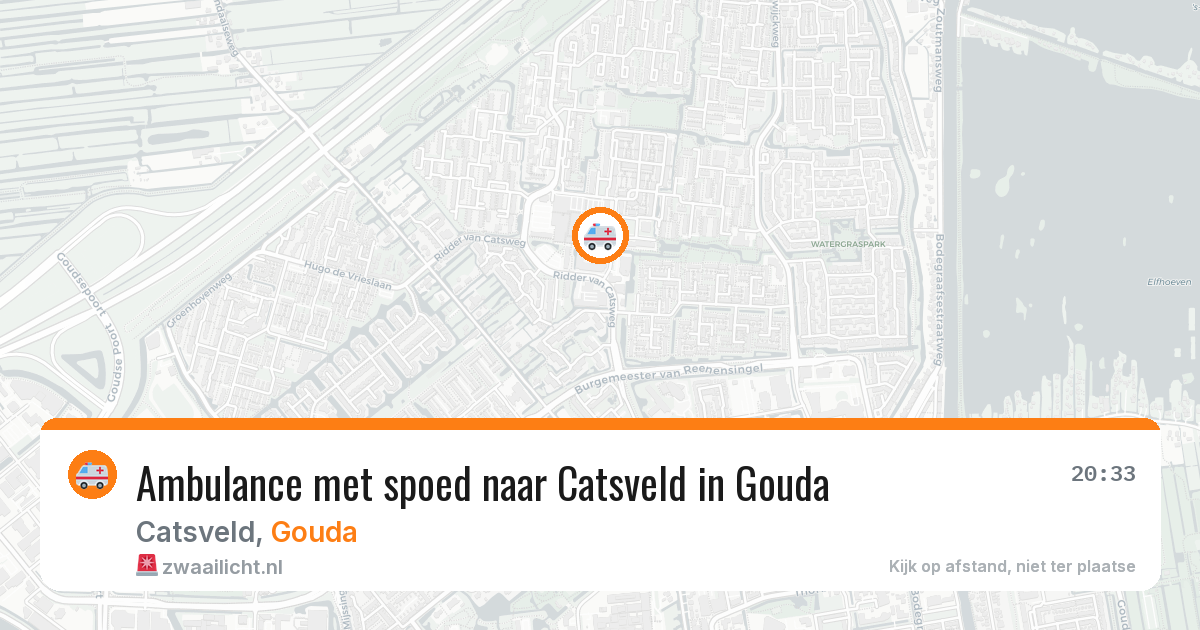 Ambulance met spoed naar Catsveld in Gouda — 4 mei 2026