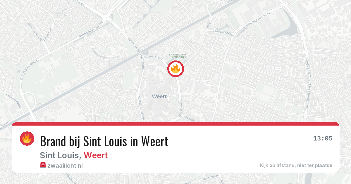 Brand bij Sint Louis in Weert — 2 aug 2026