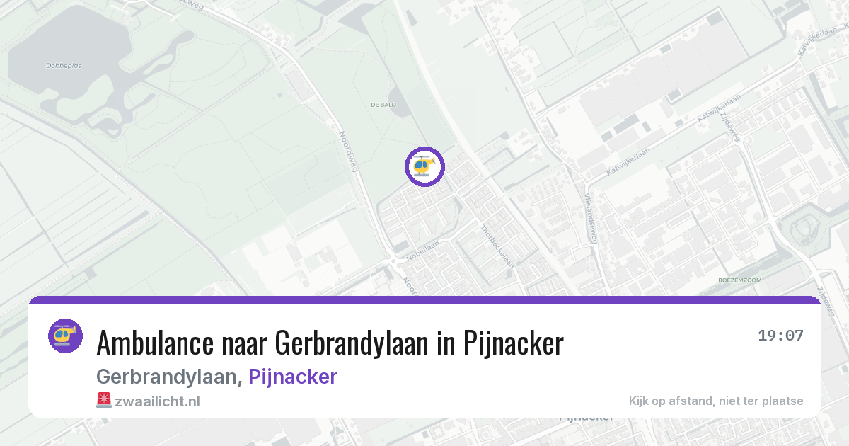 Ambulance naar Gerbrandylaan in Pijnacker — 16 mrt 2026