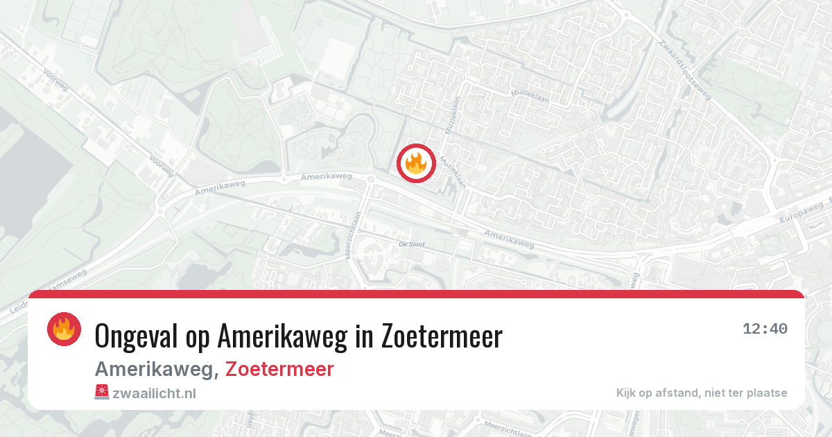 Ongeval op Amerikaweg in Zoetermeer — 27 jun 2026