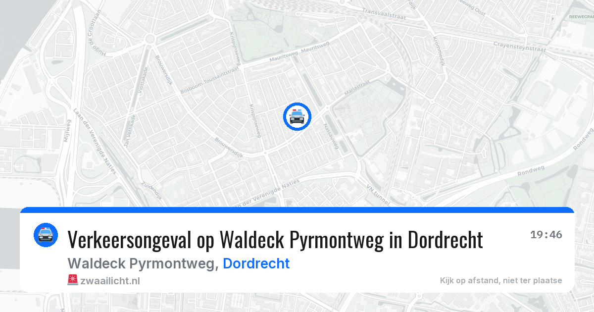Verkeersongeval op Waldeck Pyrmontweg in Dordrecht — 29 apr 2026