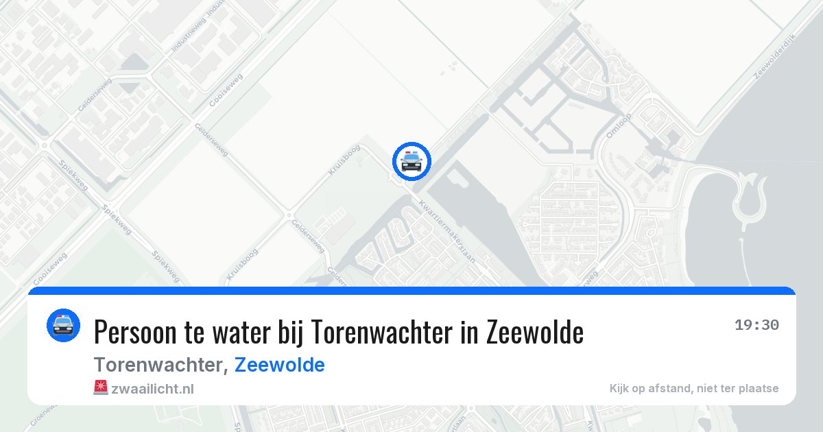 Persoon te water bij Torenwachter in Zeewolde — 12 aug 2026