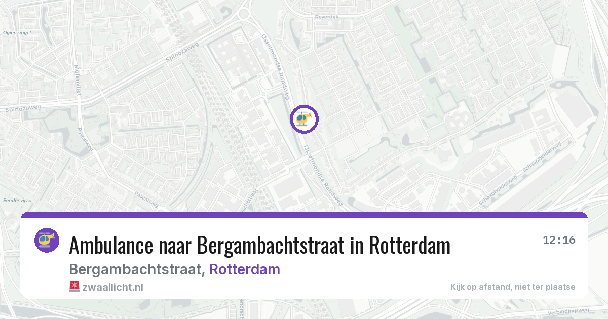 Ambulance naar Bergambachtstraat in Rotterdam — 8 aug 2026