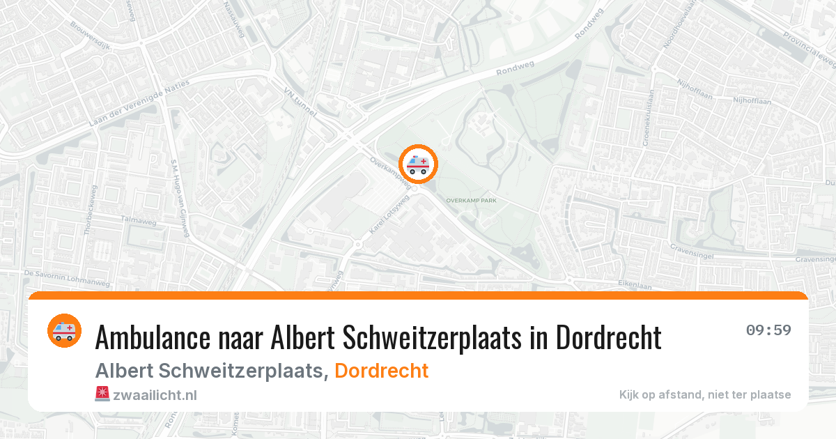 Ambulance naar Albert Schweitzerplaats in Dordrecht — 12 apr 2026