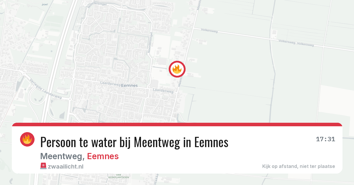 Persoon te water bij Meentweg in Eemnes — 1 jun 2026