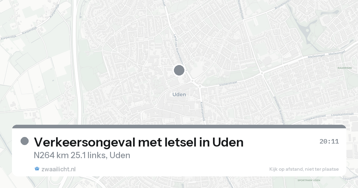 Verkeersongeval met letsel in Uden — 31 jan 2026