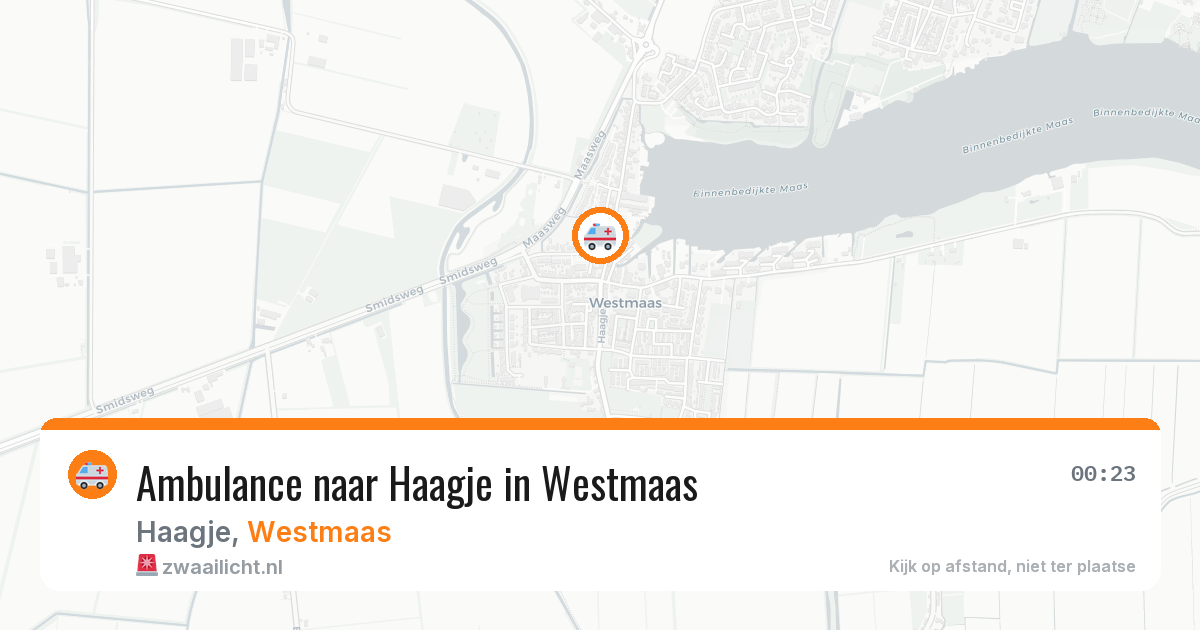 Ambulance naar Haagje in Westmaas — 2 jun 2026