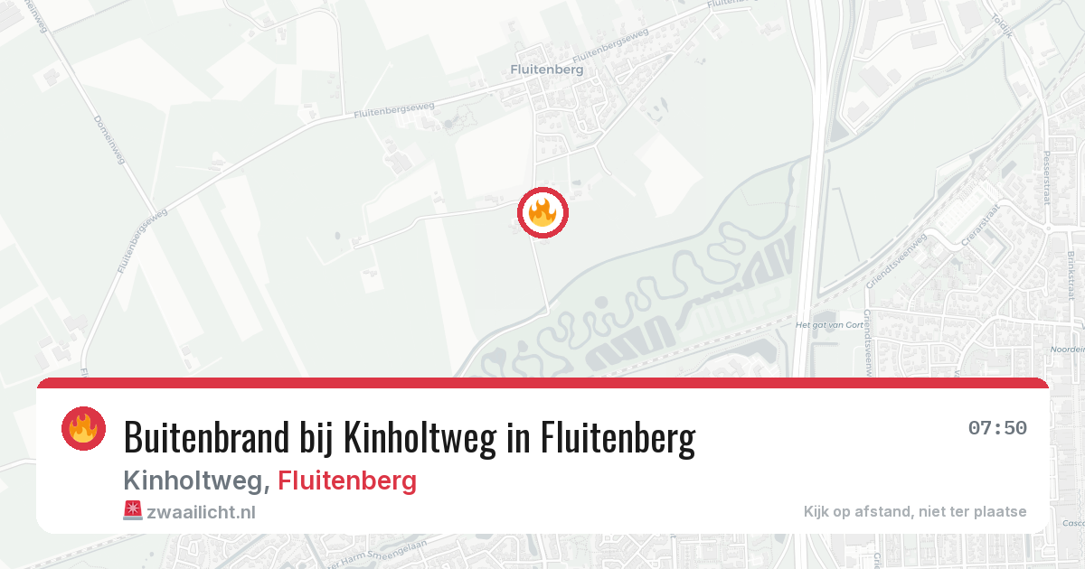 Buitenbrand bij Kinholtweg in Fluitenberg — 25 jun 2026