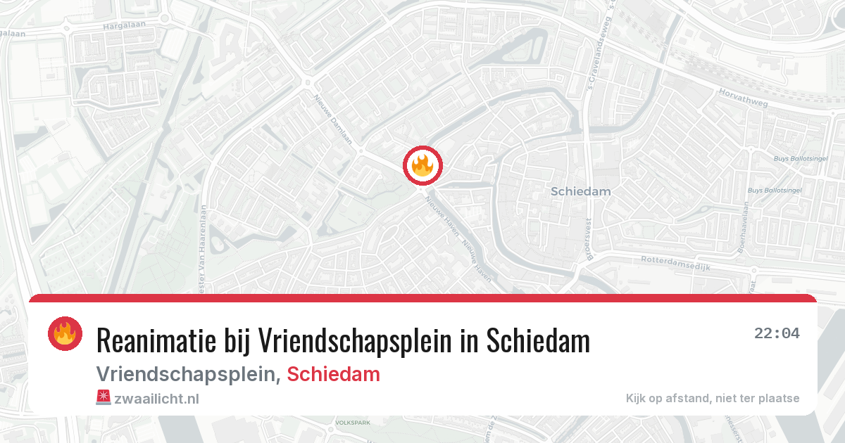 Reanimatie bij Vriendschapsplein in Schiedam — 8 apr 2026