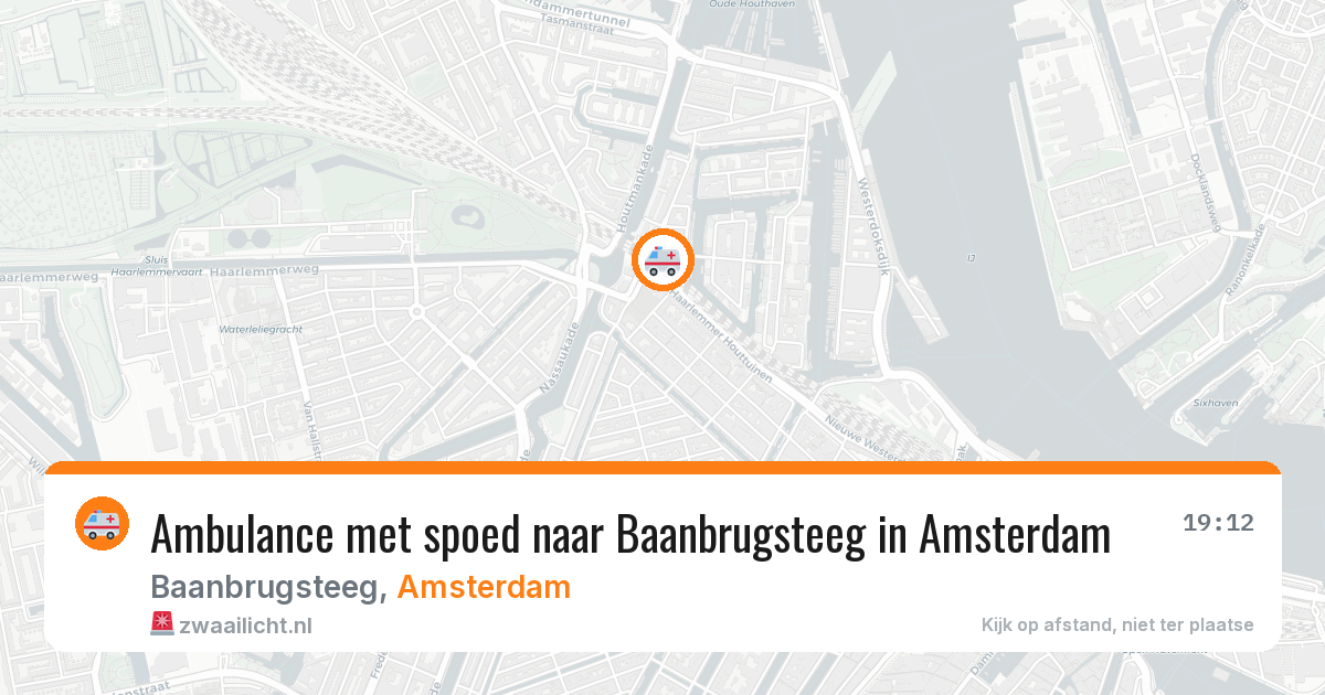 Ambulance met spoed naar Baanbrugsteeg in Amsterdam — 27 apr 2026