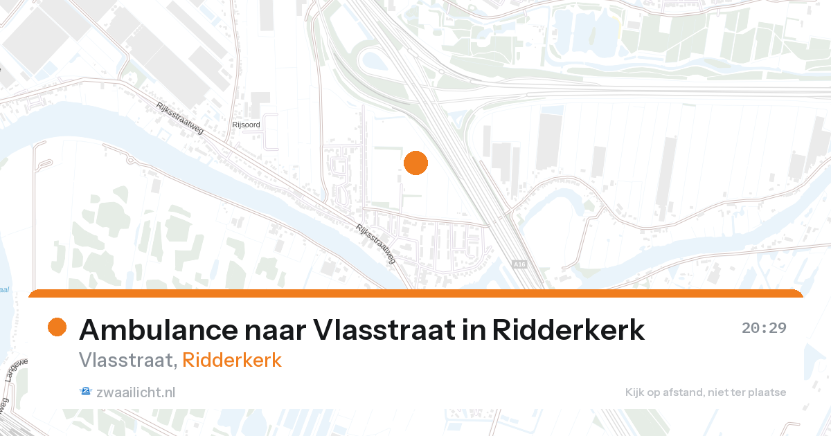 Ambulance naar Vlasstraat in Ridderkerk — 26 aug 2026