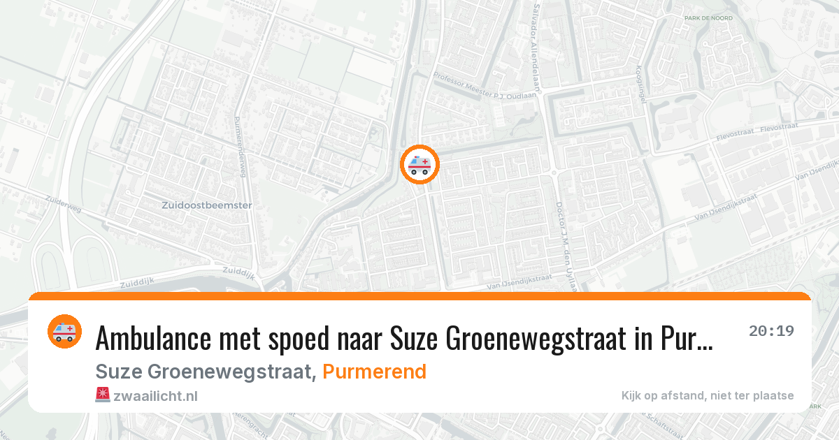 Ambulance met spoed naar Suze Groenewegstraat in Purmerend — 5 aug 2026