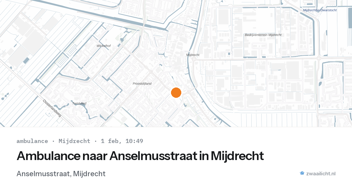 Ambulance naar Anselmusstraat in Mijdrecht — 1 feb 2026