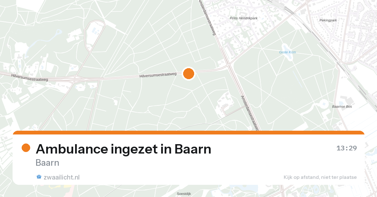 Ambulance ingezet in Baarn — 19 mei 2026