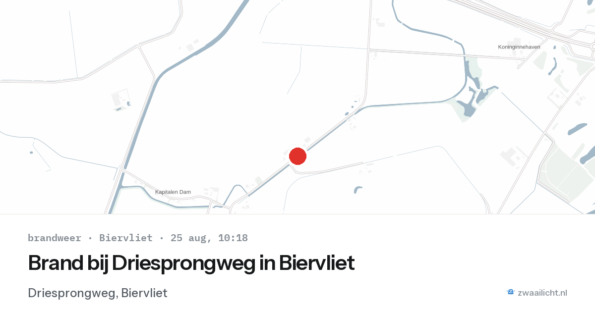 Brand bij Driesprongweg in Biervliet — 25 aug 2026