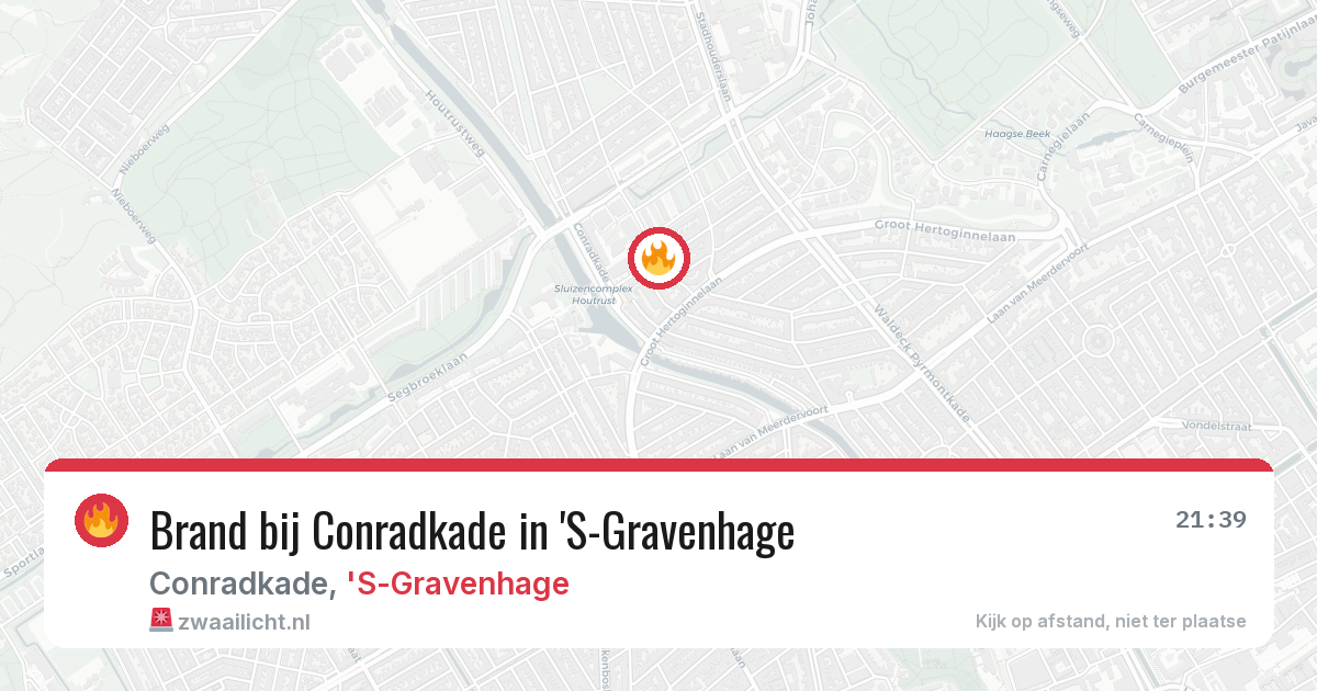 Brand bij Conradkade in 'S-Gravenhage — 6 apr 2026