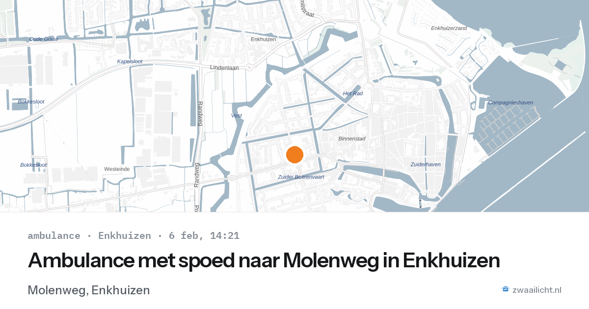 Ambulance met spoed naar Molenweg in Enkhuizen — 6 feb 2026