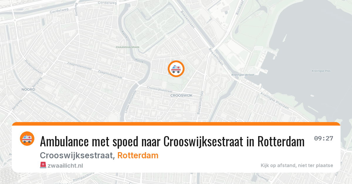 Ambulance met spoed naar Crooswijksestraat in Rotterdam — 8 aug 2026