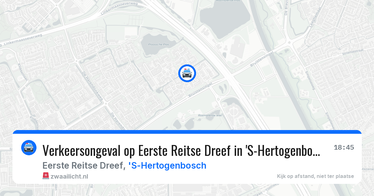 Verkeersongeval op Eerste Reitse Dreef in 'S-Hertogenbosch — 25 mrt 2026