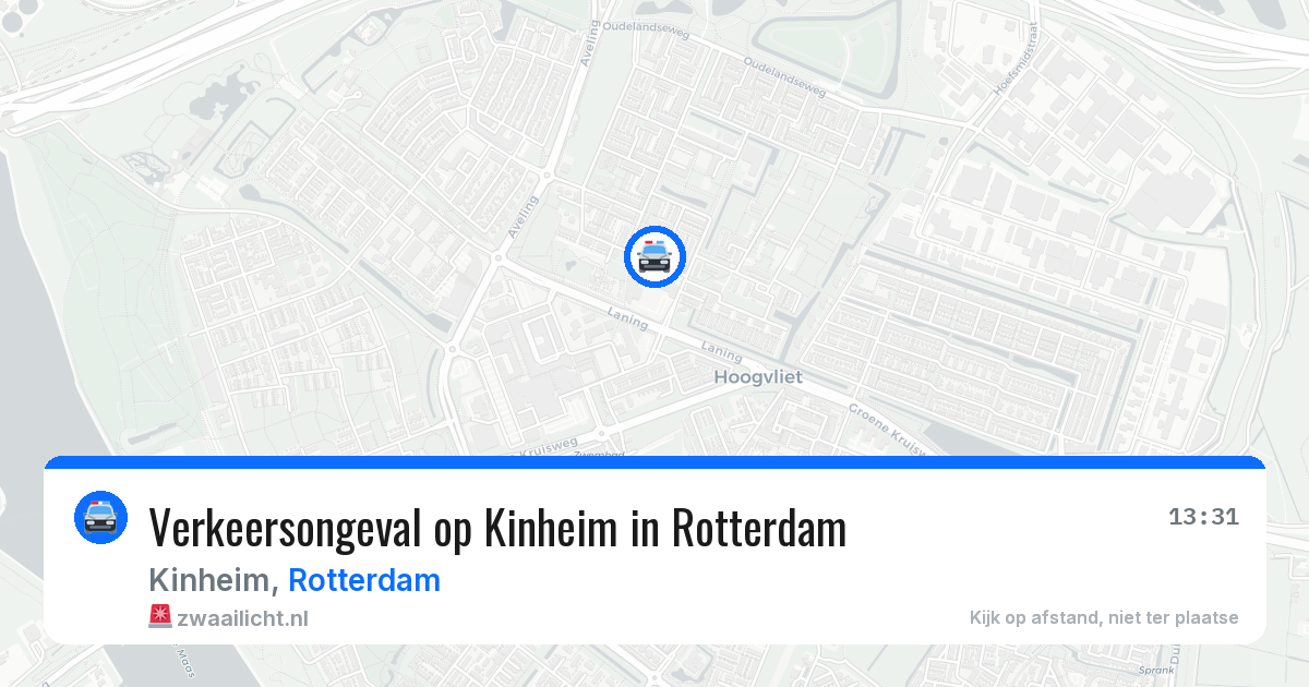 Verkeersongeval op Kinheim in Rotterdam — 2 jul 2026