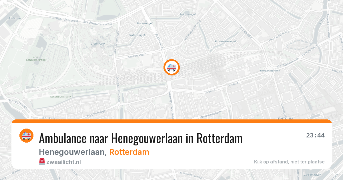Ambulance naar Henegouwerlaan in Rotterdam — 12 jun 2026