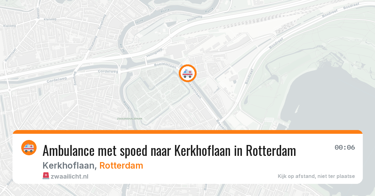 Ambulance met spoed naar Kerkhoflaan in Rotterdam — 14 jun 2026
