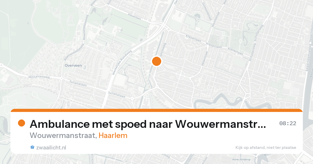 Ambulance met spoed naar Wouwermanstraat in Haarlem — 1 jun 2026
