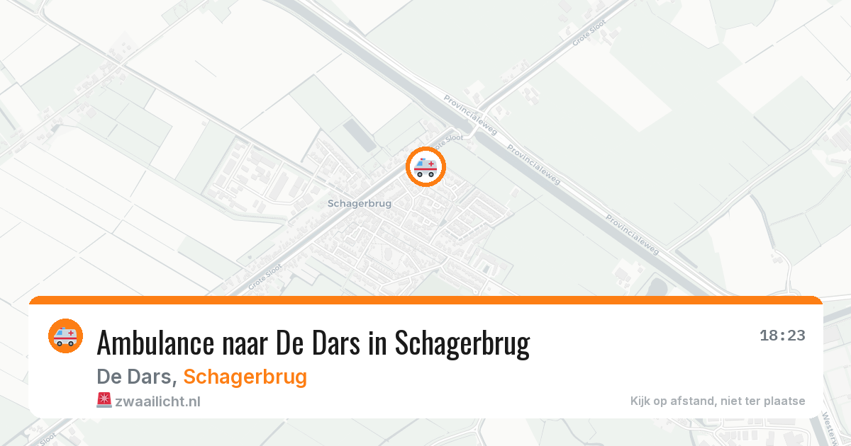 Ambulance naar De Dars in Schagerbrug — 14 mrt 2026