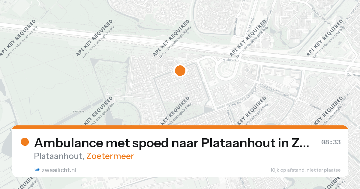Ambulance met spoed naar Plataanhout in Zoetermeer — 26 aug 2026