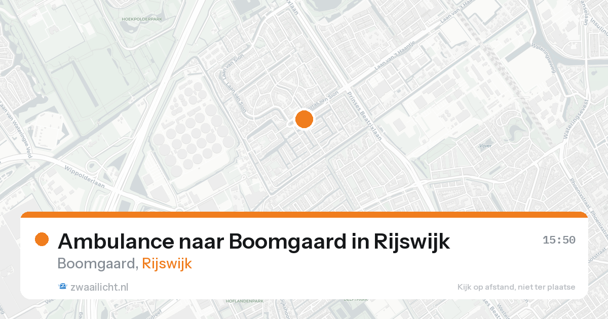 Ambulance naar Boomgaard in Rijswijk — 19 aug 2026