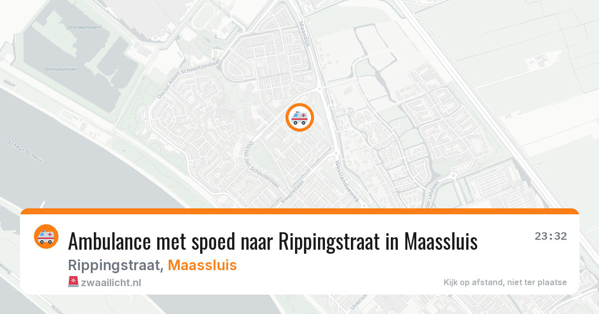 Ambulance met spoed naar Rippingstraat in Maassluis — 30 mei 2026