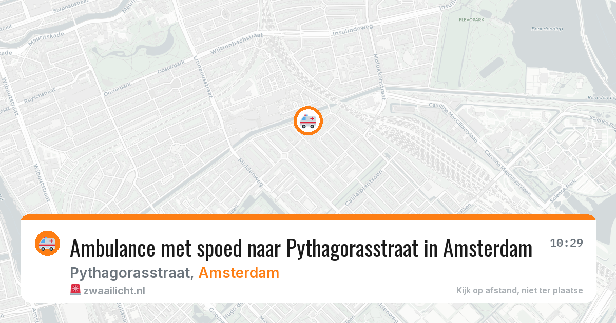 Ambulance met spoed naar Pythagorasstraat in Amsterdam — 19 jun 2026