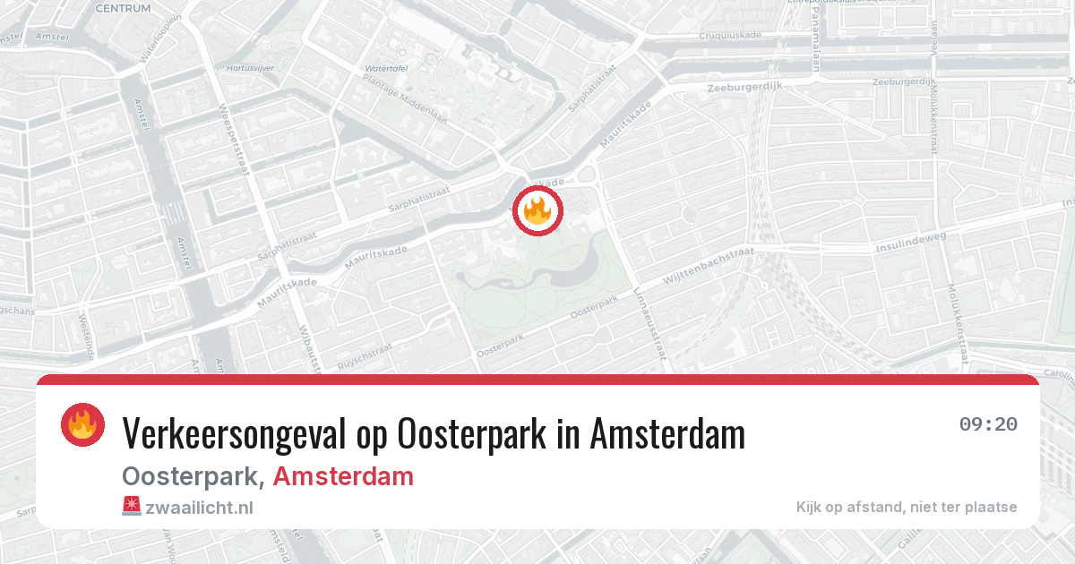 Verkeersongeval op Oosterpark in Amsterdam — 23 jun 2026