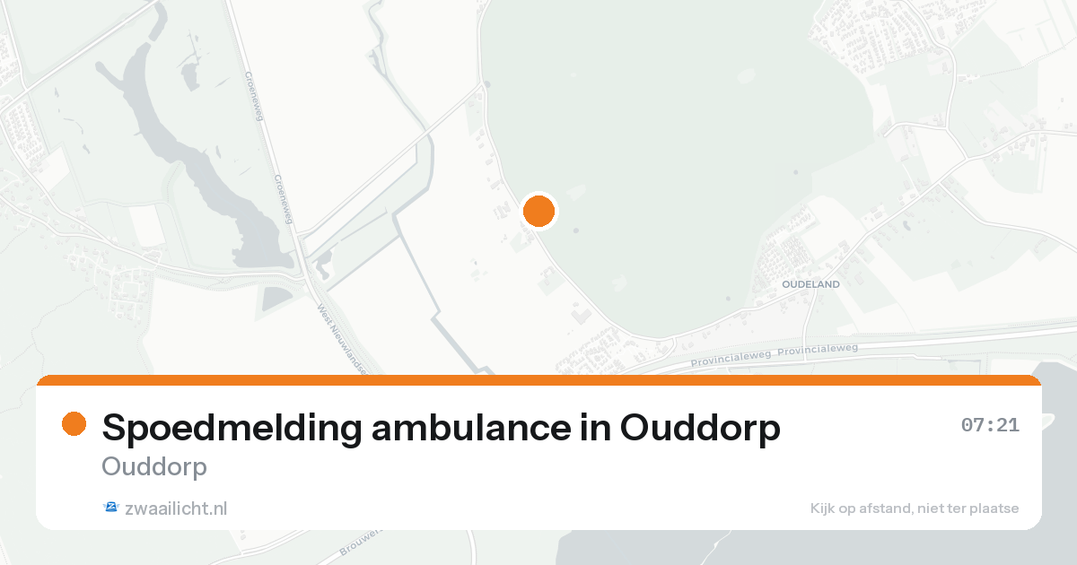 Spoedmelding ambulance in Ouddorp — 16 aug 2026