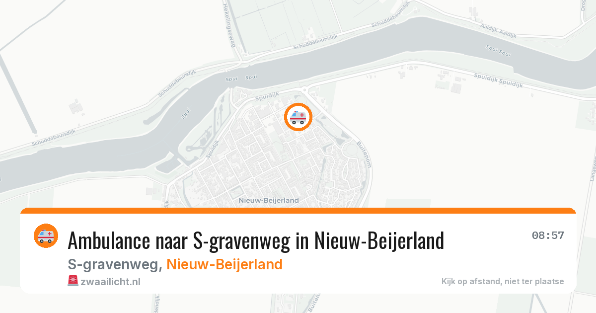 Ambulance naar S-gravenweg in Nieuw-Beijerland — 20 mei 2026
