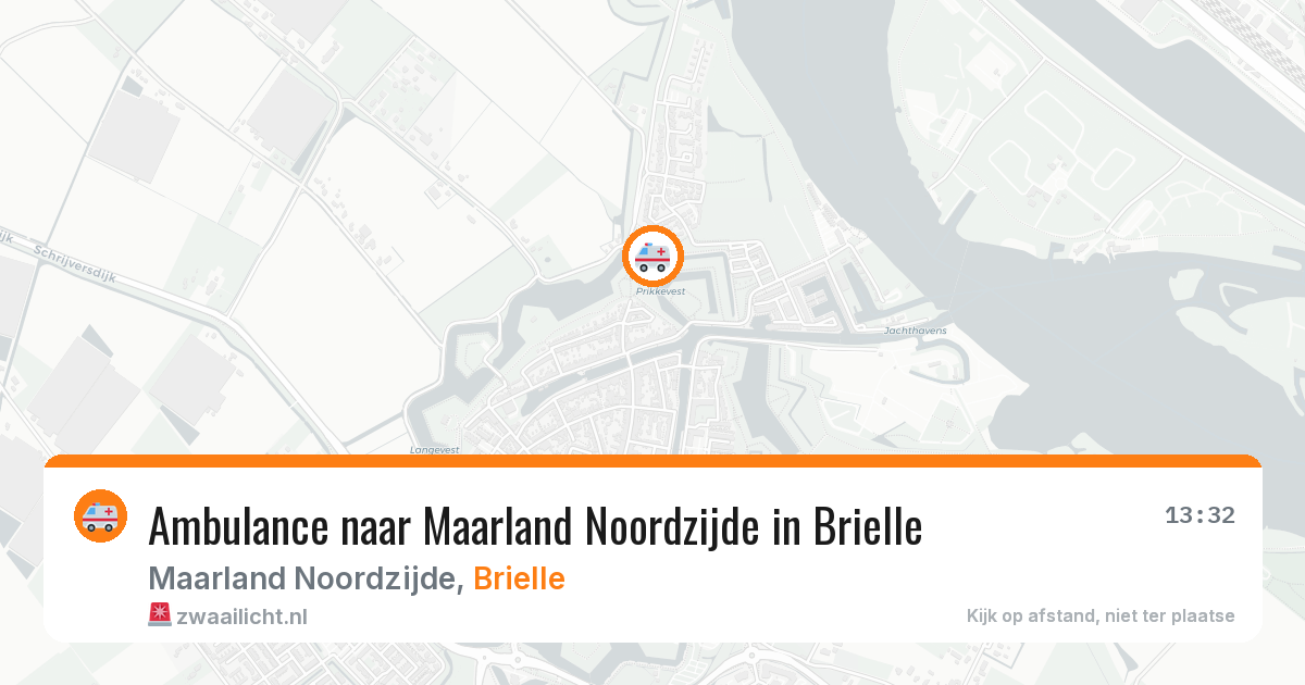Ambulance naar Maarland Noordzijde in Brielle — 26 mei 2026