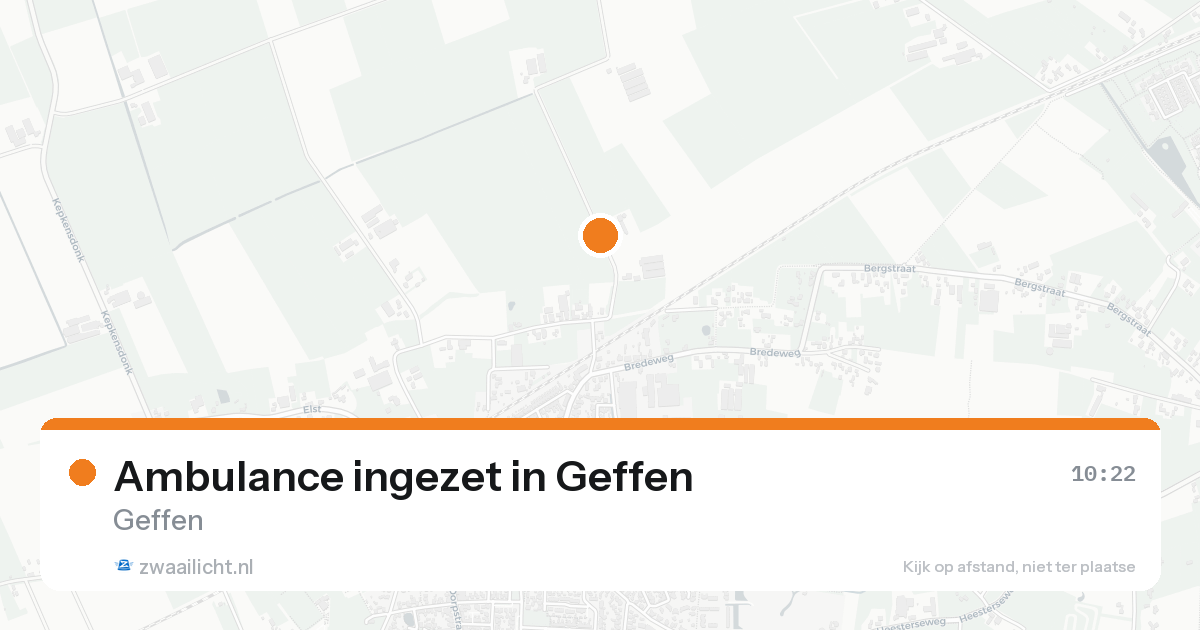 Ambulance ingezet in Geffen — 20 aug 2026