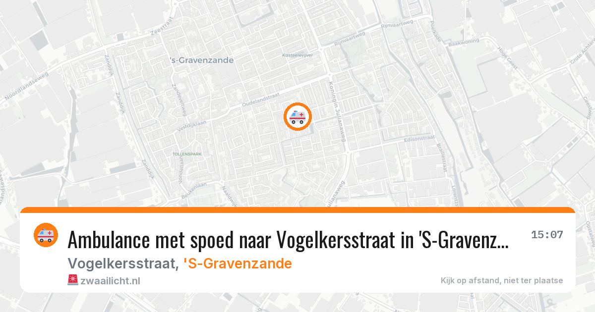 Ambulance met spoed naar Vogelkersstraat in 'S-Gravenzande — 27 mei 2026
