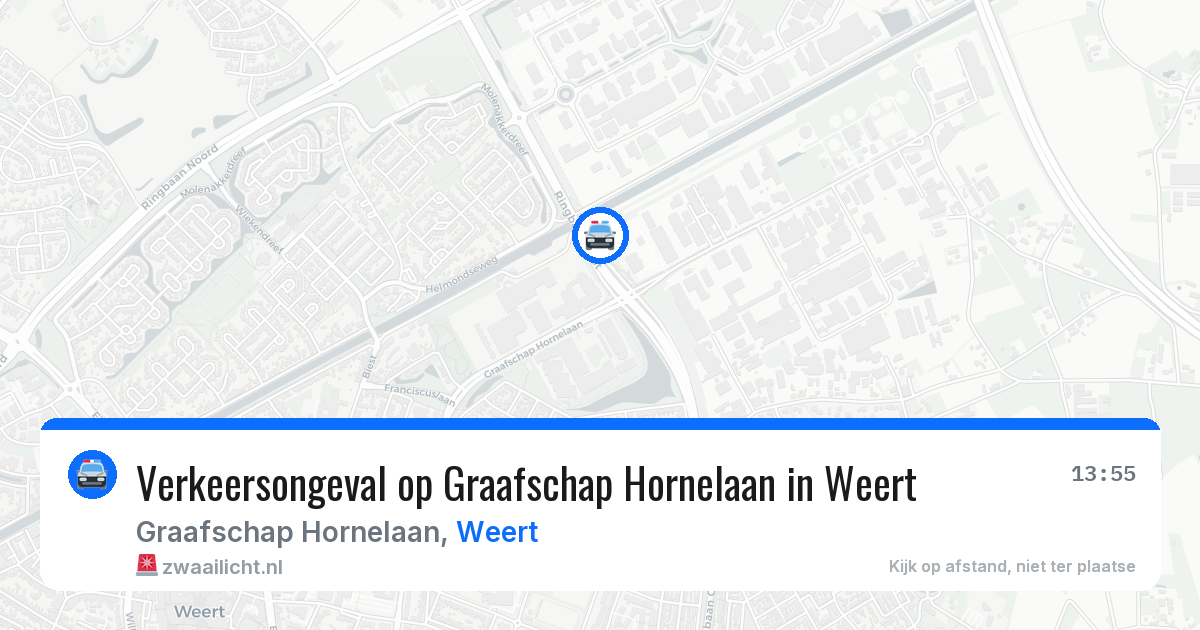 Verkeersongeval op Graafschap Hornelaan in Weert — 13 aug 2026