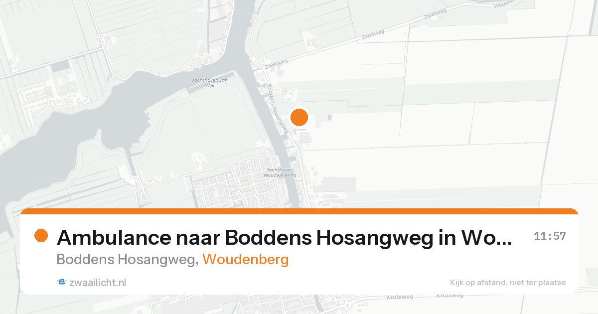 Ambulance naar Boddens Hosangweg in Woudenberg — 24 aug 2026