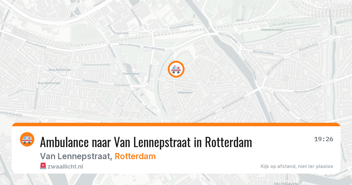 Ambulance naar Van Lennepstraat in Rotterdam — 28 mrt 2026
