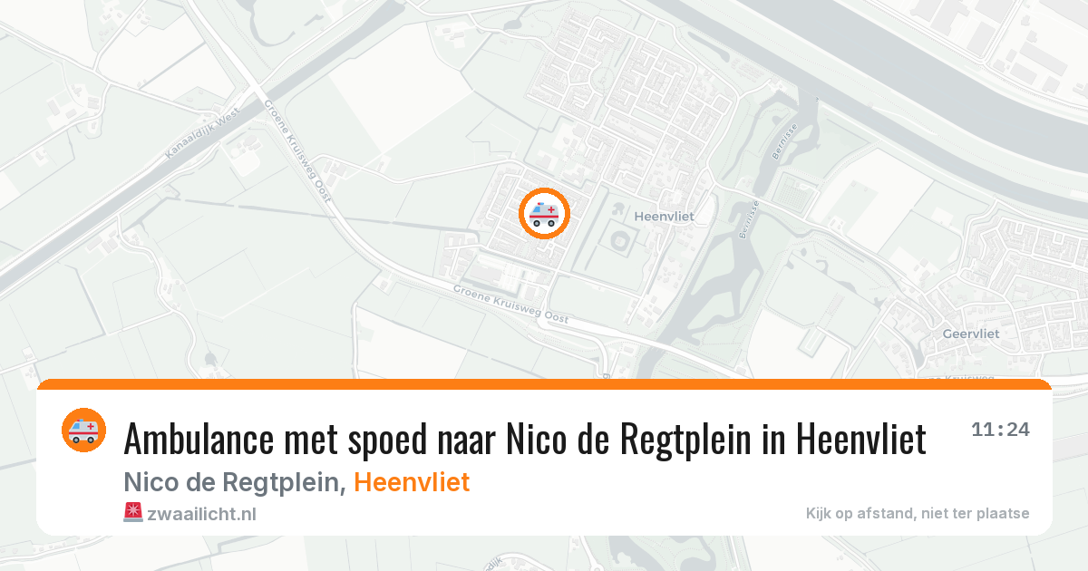 Ambulance met spoed naar Nico de Regtplein in Heenvliet — 26 mrt 2026